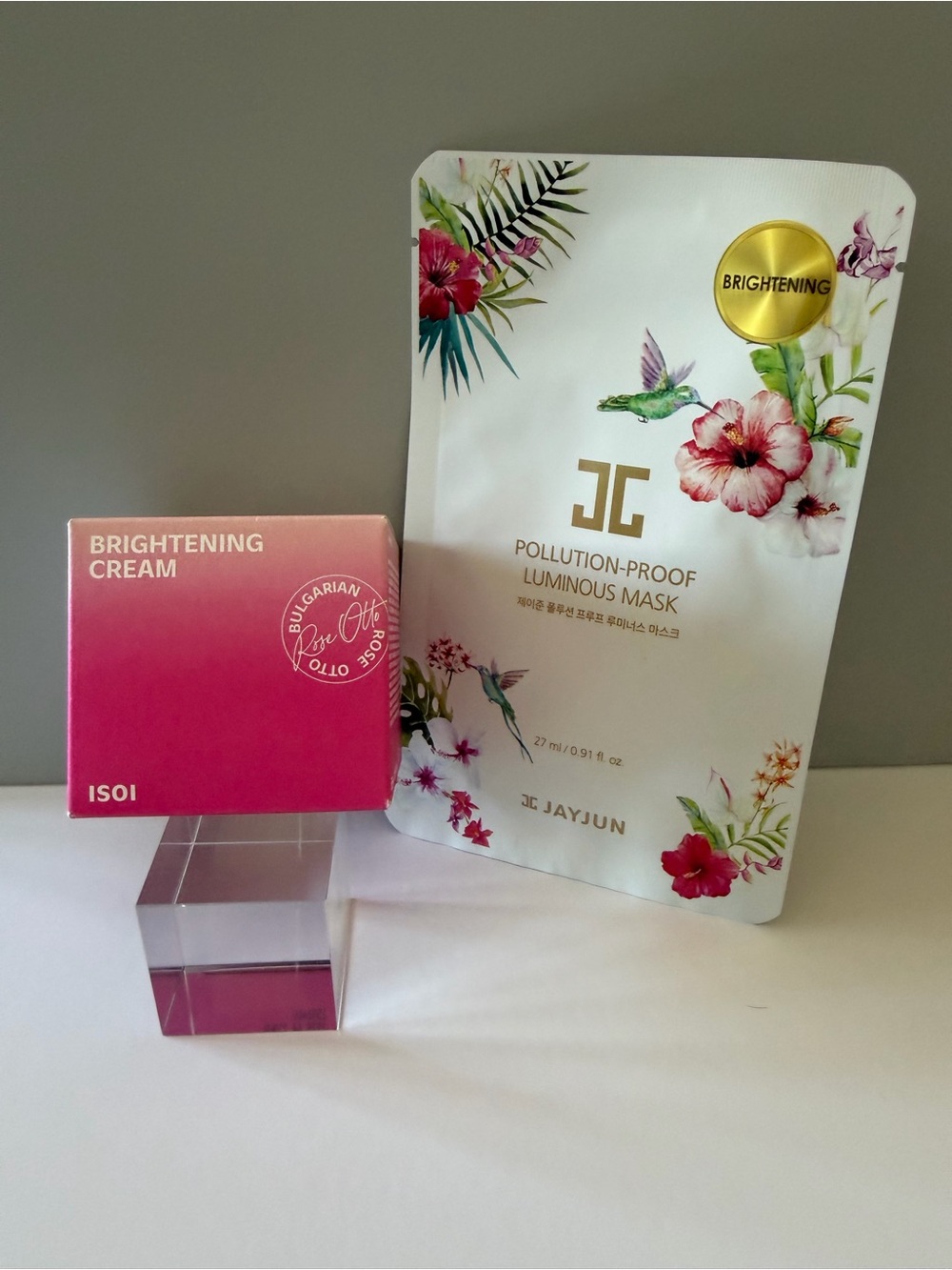 ISOI Brightening Cream & JAYJUN Pollution-Proof Luminous Mask - Bundle